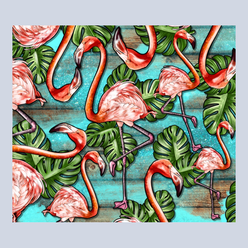 Flamingos With Leaves Premium Sweatshirt by BarkalooDesign | Teevron