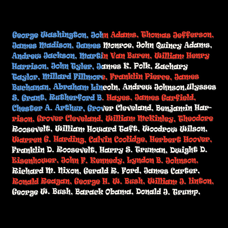 List Of Presidents Of The United States, Gift Premium Sweatshirt by longCreatives | Teevron