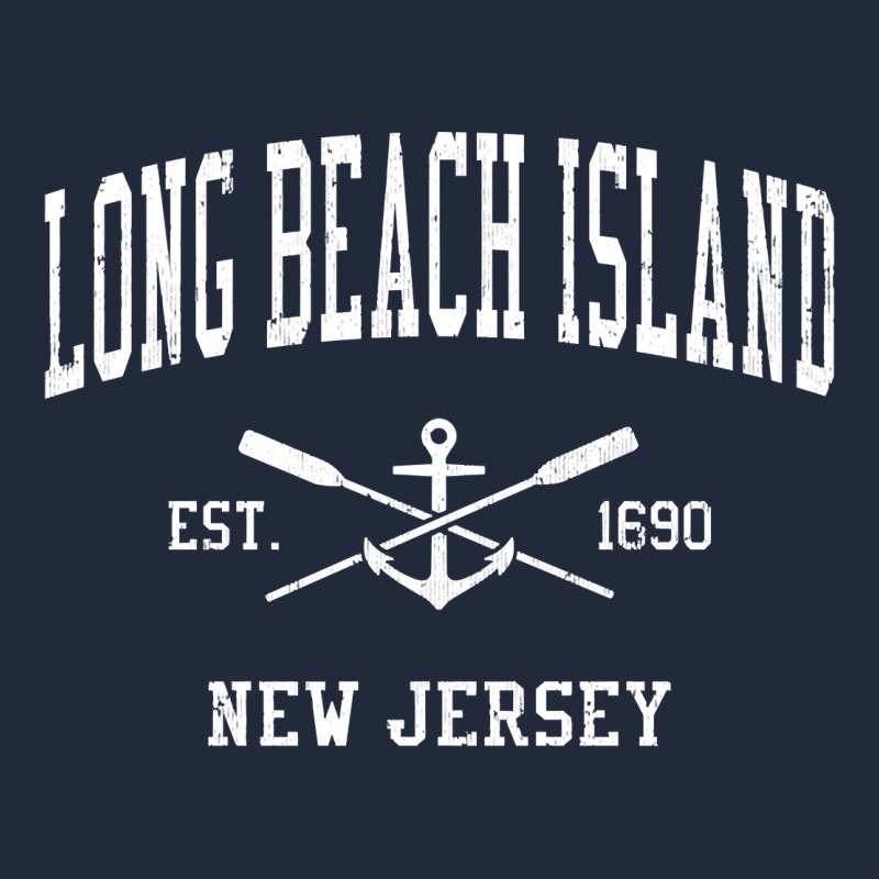 Long Beach Island Nj Vintage Crossed Oars & Boat Anchor Spor Premium Sweatshirt by longCreatives | Teevron