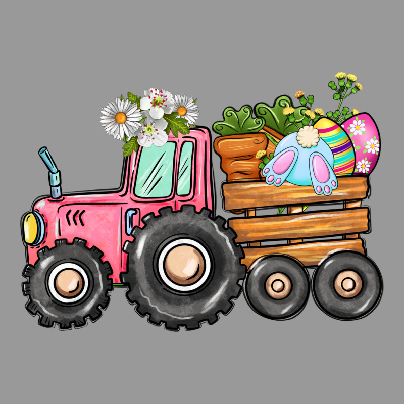 Easter Bunny Tractor Vintage Hoodie by CowGirlArtShop | Teevron