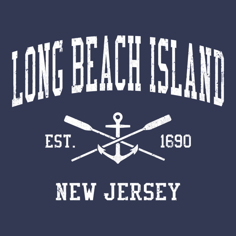 Long Beach Island Nj Vintage Crossed Oars & Boat Anchor Spor Heavyweight Hoodie by longCreatives | Teevron