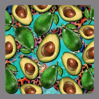 Avacado With Turquoise And Leopard Background Mug Coaster Heavyweight Hoodie | Teevron