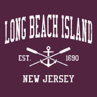 Long Beach Island Nj Vintage Crossed Oars & Boat Anchor Spor Urban Hoodie | Teevron