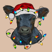 Christmas Baby Black Angus Calf With Lights Urban Heavy Tee | Teevron