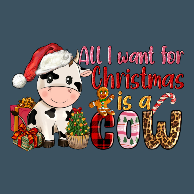 All Want For Christmas Is A Cow Urban Heavy Tee by CowGirlArtShop | Teevron