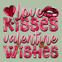 Love Kisses Valentine Wishes Valentine's Day Urban Heavy Tee | Teevron