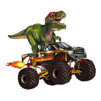 monster truck and t rex dinosaur | Teevron