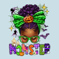 Halloween Afro Messy Bun Momster Ladies Tee | Teevron