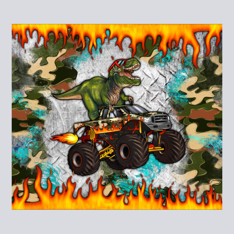 Monster Truck Dinosaur T Rex Tumbler Zipper Hoodie by Artiststas | Teevron