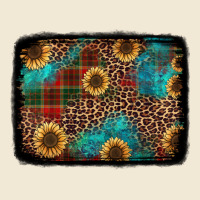 Christmas Sunflowers And Buffalo Plaid Background Premium Tee | Teevron