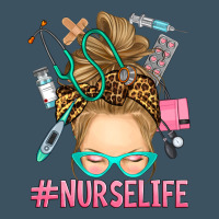 Blonde Messy Bun Nurse Life Urban Heavy Tee | Teevron