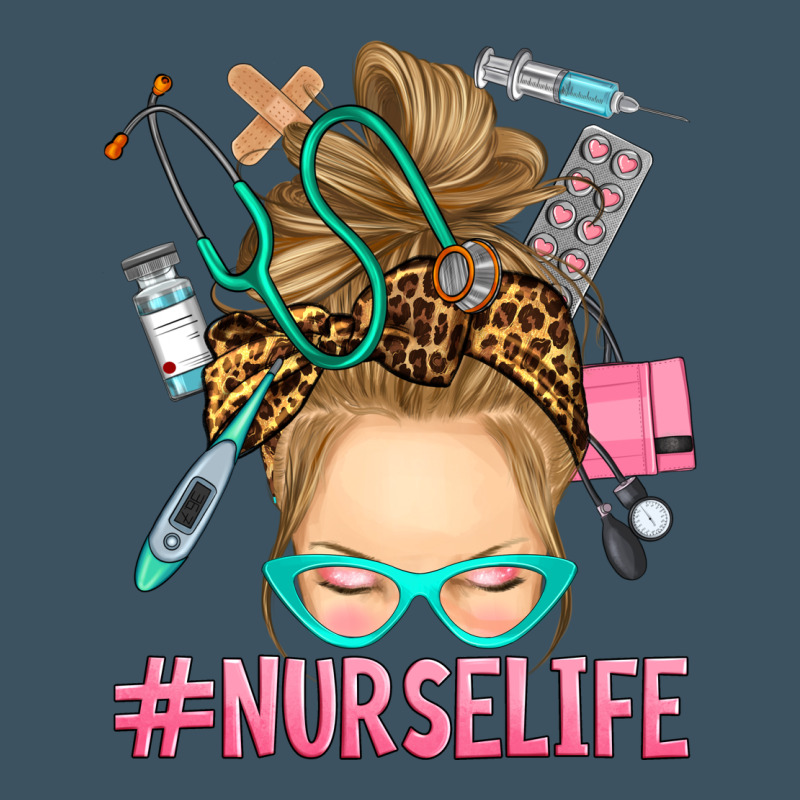Blonde Messy Bun Nurse Life Urban Heavy Tee by RanaPortraitStore | Teevron
