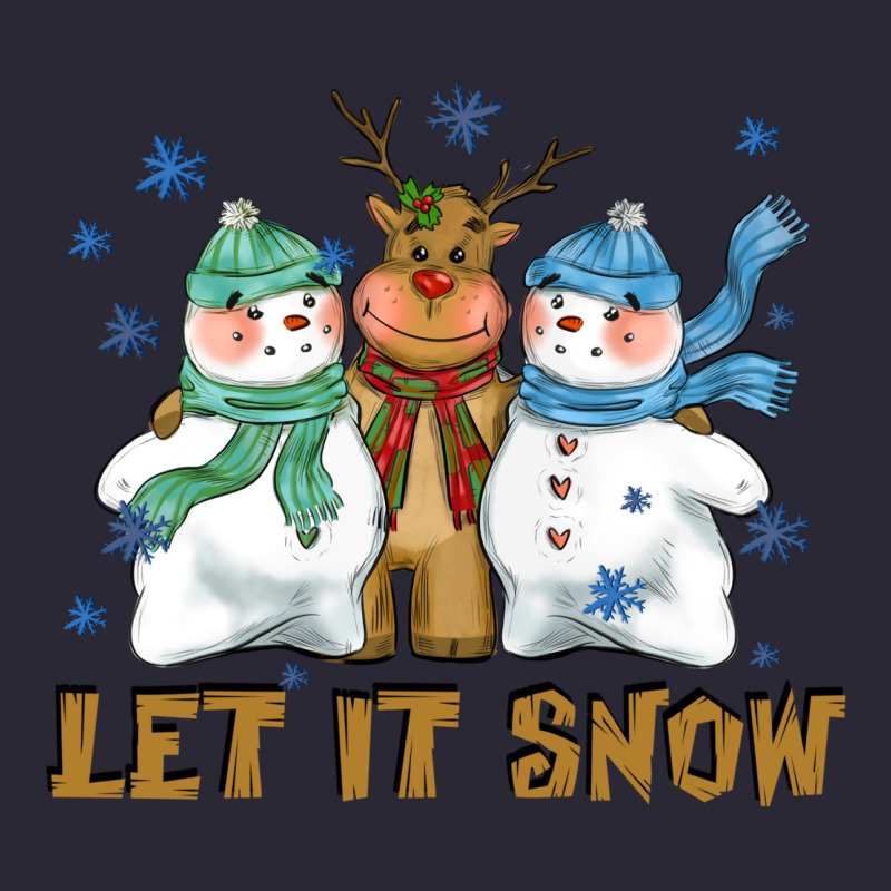 Let It Snow Reindeer Snowman Vintage Tee by CowGirlArtShop | Teevron