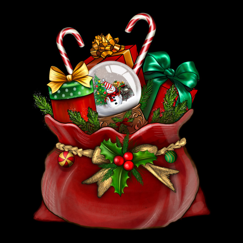 Chrismas Santa Claus Bag Ladies Tee by NancyCooperArtShop | Teevron