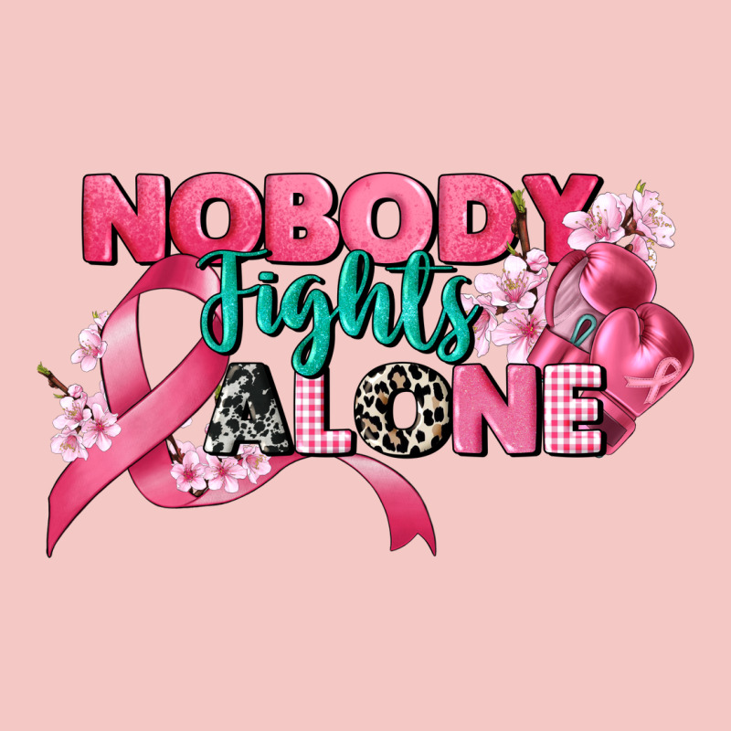 Nobody Fights Alone Cancer Awareness Urban Heavy Tee by CowGirlArtShop | Teevron