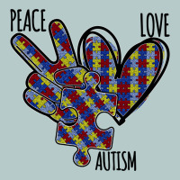 Peace Love Autism Heavy Core Tee | Teevron