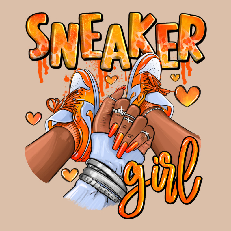 Orange Galaxy Sneaker Girl Afro Woman Urban Heavy Tee by RanaPortraitStore | Teevron