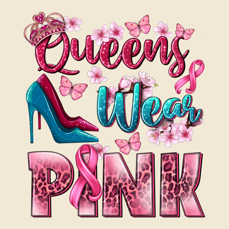 Queens Wear Pink Breast Cancer Ladies Tee by NancyCooperArtShop | Teevron