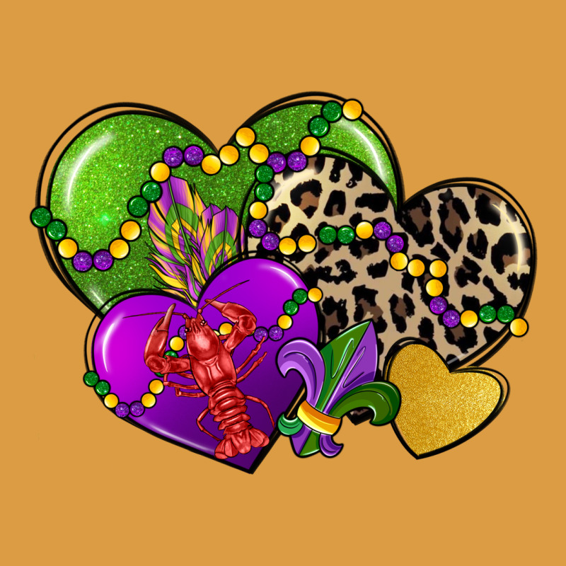 Mardi Gras Hearts Urban Heavy Tee by CowGirlArtShop | Teevron
