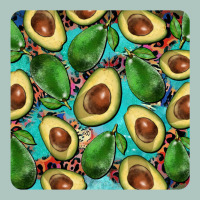 Avacado With Turquoise And Leopard Background Mug Coaster Premium Sweatshirt | Teevron