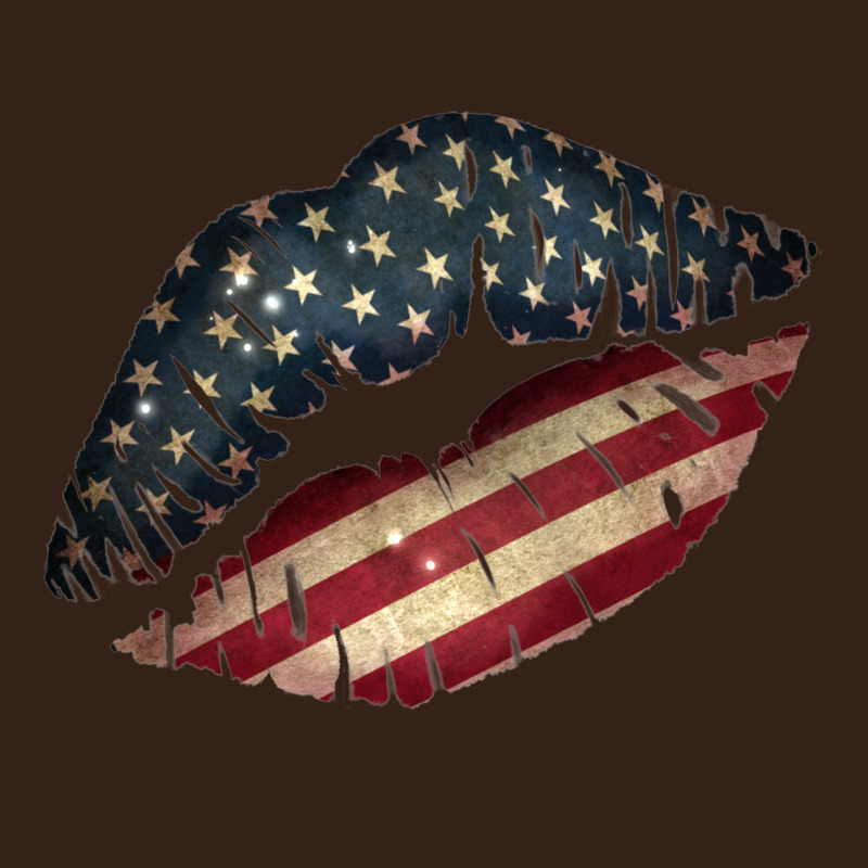 Vintage American Flag Lips Heavy Core Tee by Bettercallsaul | Teevron