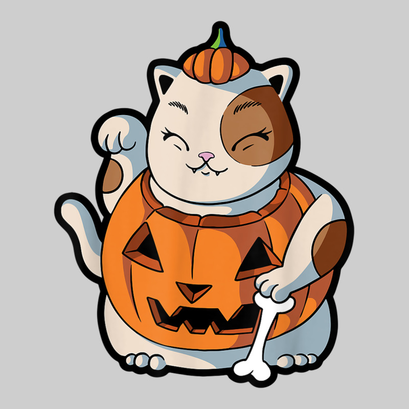 Cute Kawaii Maneki Neko Cat Halloween Pumpkin Costume Boys Premium Tee by trangStudio | Teevron