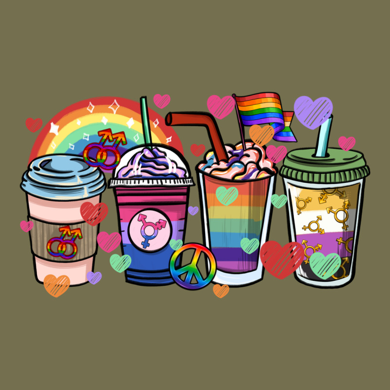 Lgbtq Coffee Cups Vintage Hoodie by HowdyJamesFarm | Teevron