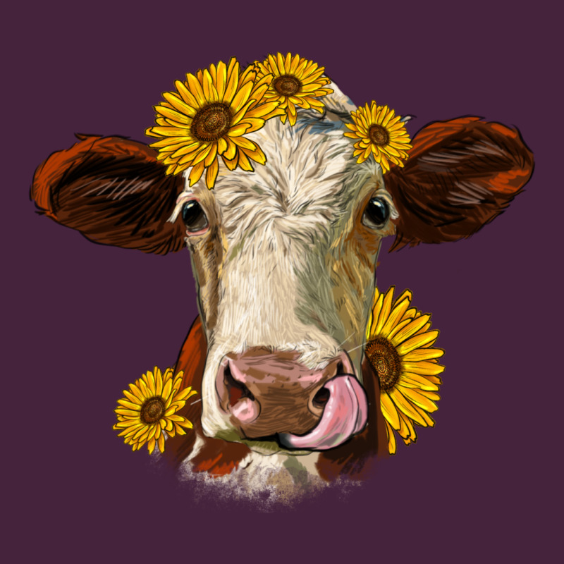 Hereford Cattle Sunflowers Heifer Premium Tee by Jasminsmagicworld | Teevron