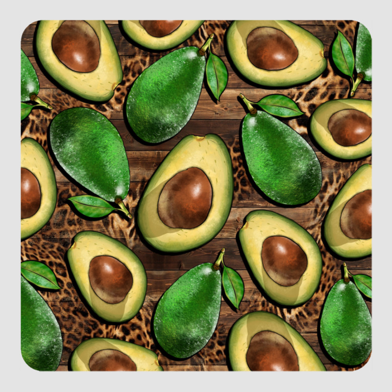 Avocados With Wood And Leopard Background Mug  Coaster Premium Sweatshirt by BarkalooDesign | Teevron