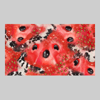 Watermelon Strawberry Cowhide Cup Premium Sweatshirt | Teevron