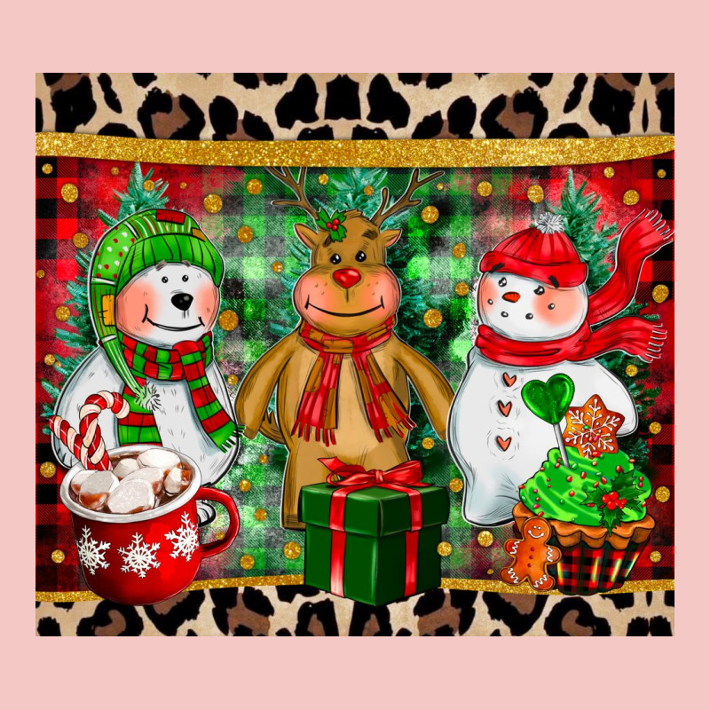 Christmas Snowman Polar Bear Reindeer Urban Heavy Tee by CowGirlArtShop | Teevron