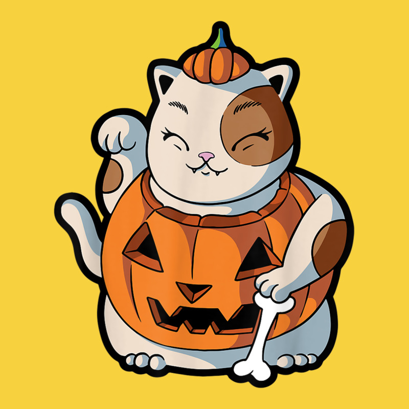 Cute Kawaii Maneki Neko Cat Halloween Pumpkin Costume Boys Premium Sweatshirt by trangStudio | Teevron