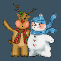 Christmas Reindeer Snowman Urban Heavy Tee | Teevron