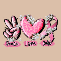 Peace Love Cure Breast Cancer Urban Heavy Tee | Teevron