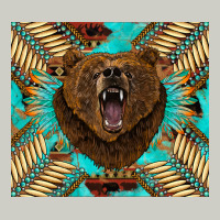 Bear Native American  Tumbler Heavyweight Hoodie | Teevron