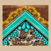 Western  Sunflower Turquise Gemstone  Tumbler Heavyweight Hoodie | Teevron