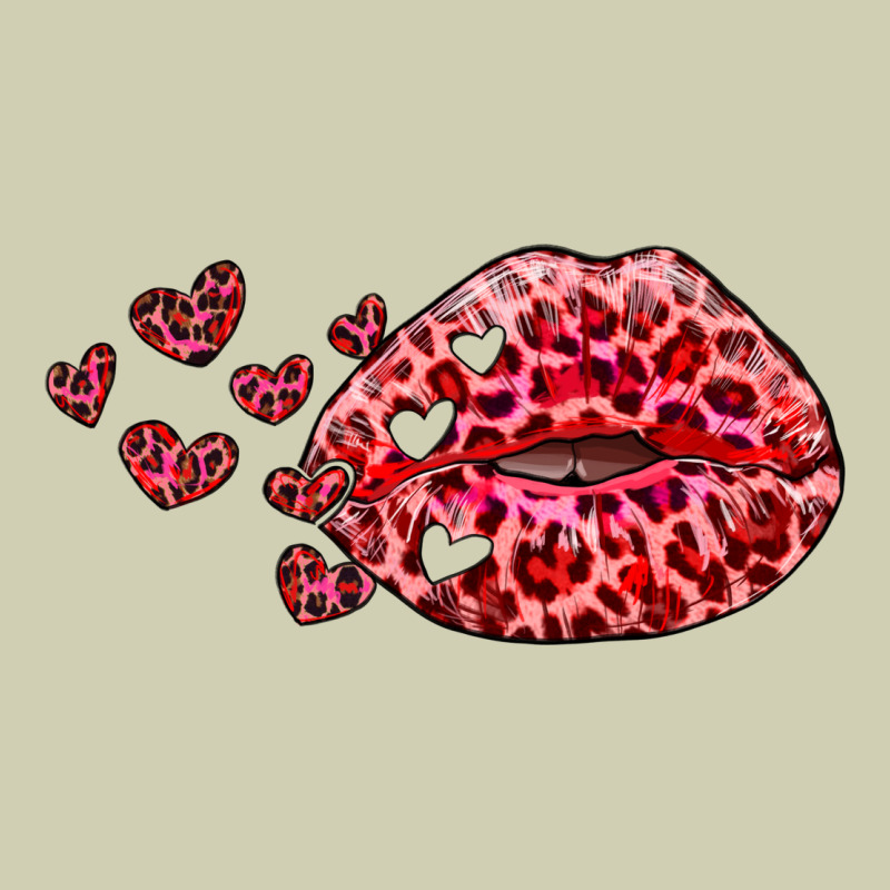 Kiss With Leopard And Hearts Heavy Core Tee by RanaPortraitStore | Teevron