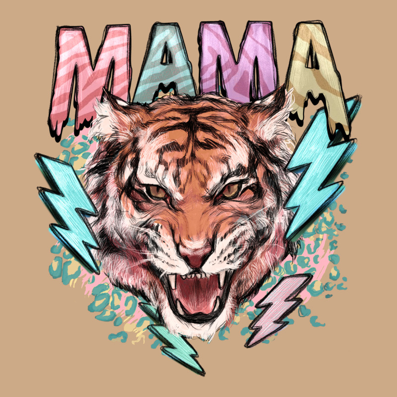 Mama Tiger Lightning Bolt Vintage Hoodie by HowdyJamesFarm | Teevron
