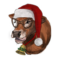 Christmas Glasses Heifer Premium Tee | Teevron
