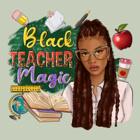 Black Teacher Magic With Afro Ladies Tee | Teevron