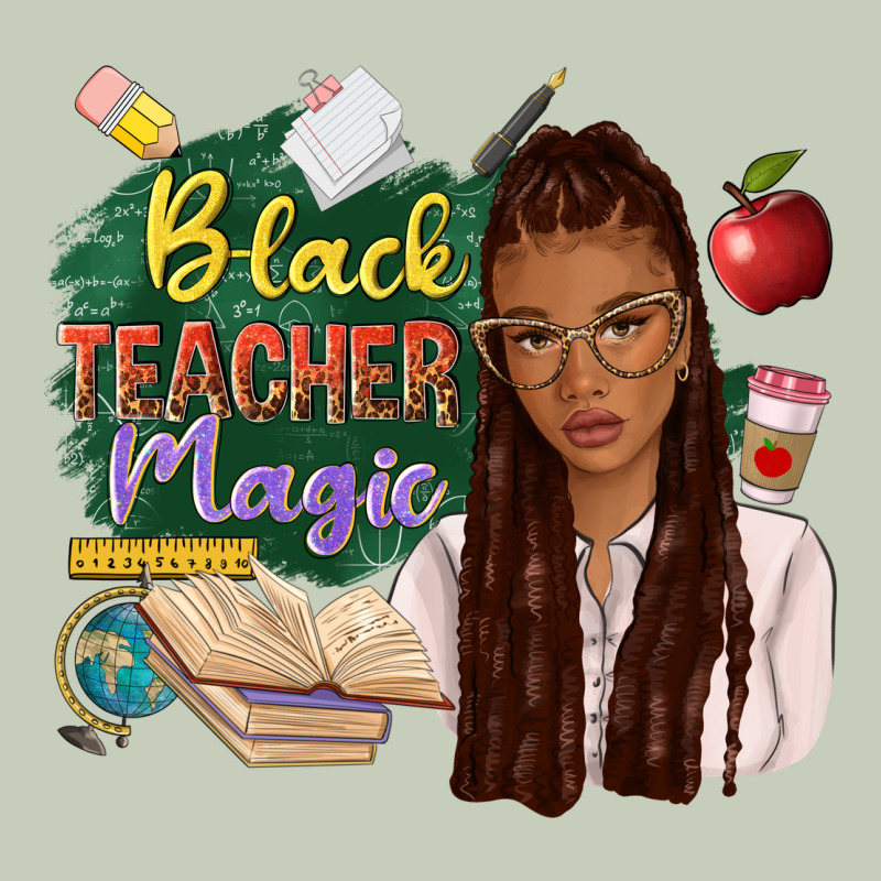 Black Teacher Magic With Afro Ladies Tee by NancyCooperArtShop | Teevron