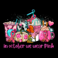 Western Cancer  In October We Wear Pink Coffee Cups With Ribbons Urban Hoodie | Teevron