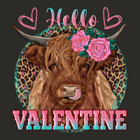 Hello Valentine Highland Cow Heavy Core Tee | Teevron