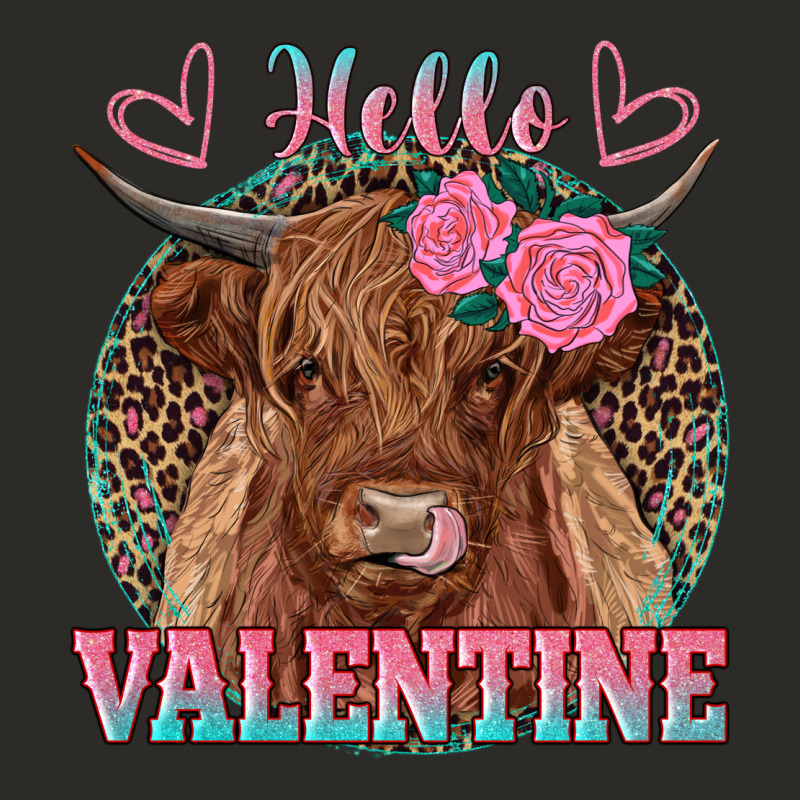 Hello Valentine Highland Cow Heavy Core Tee by RanaPortraitStore | Teevron