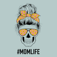 Yellow Flower On Pink Background Mom Skull Heavy Core Tee | Teevron