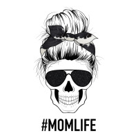 Black Glitter Cowhide Patterned Mom Skull | Teevron