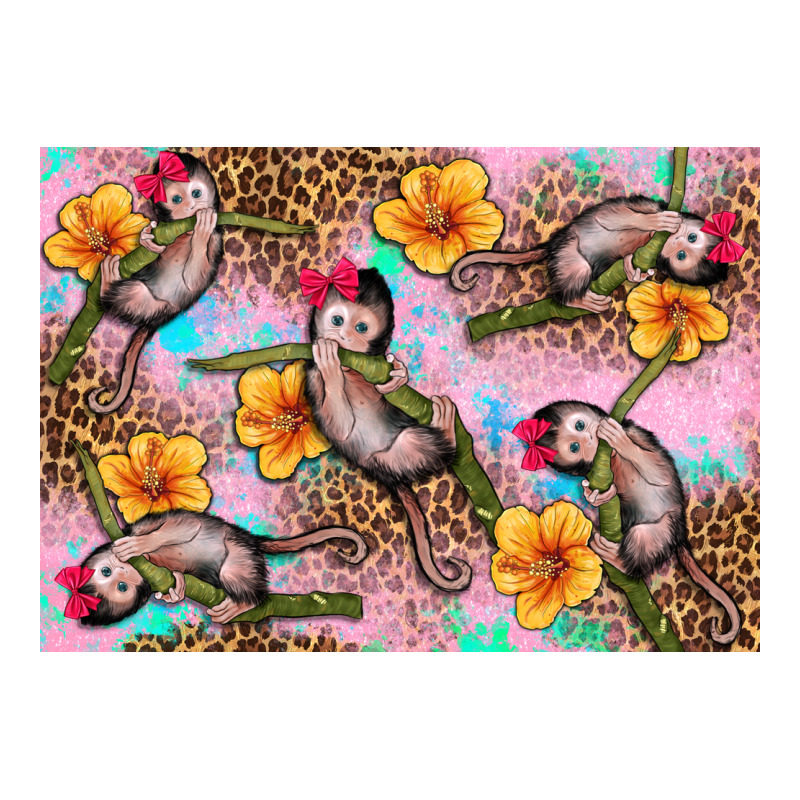 Baby Monkey Flowers Zipper Hoodie by Artiststas | Teevron