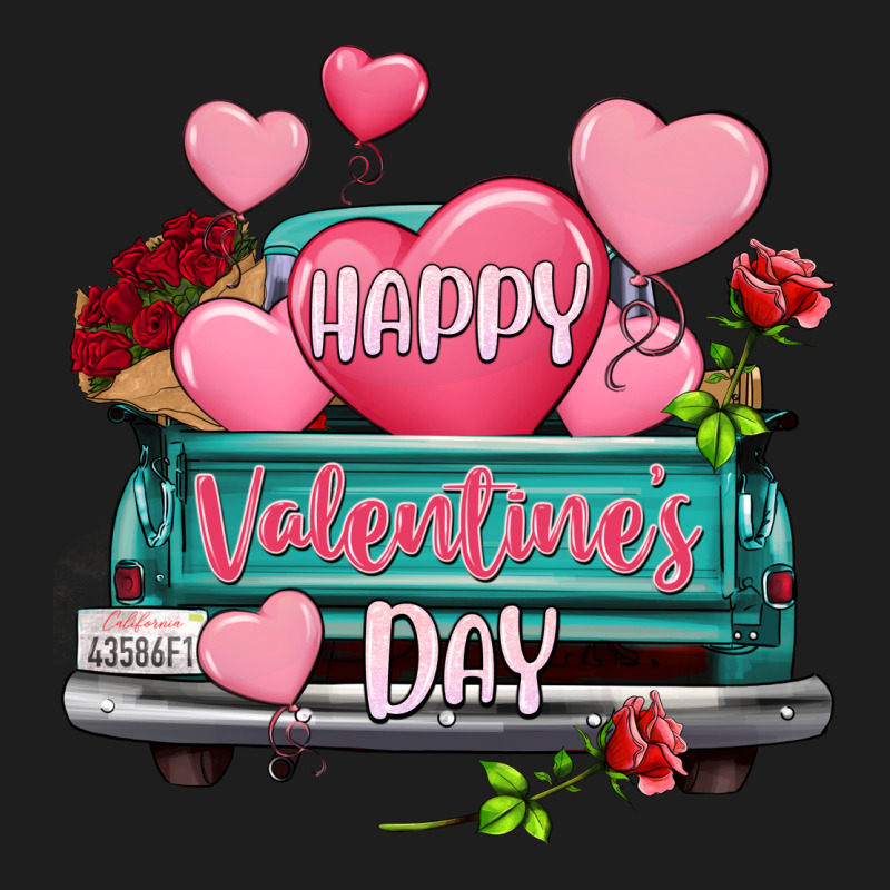Happy Valentine's Day Turquoise Truck Classic Tee by HowdyJamesFarm | Teevron