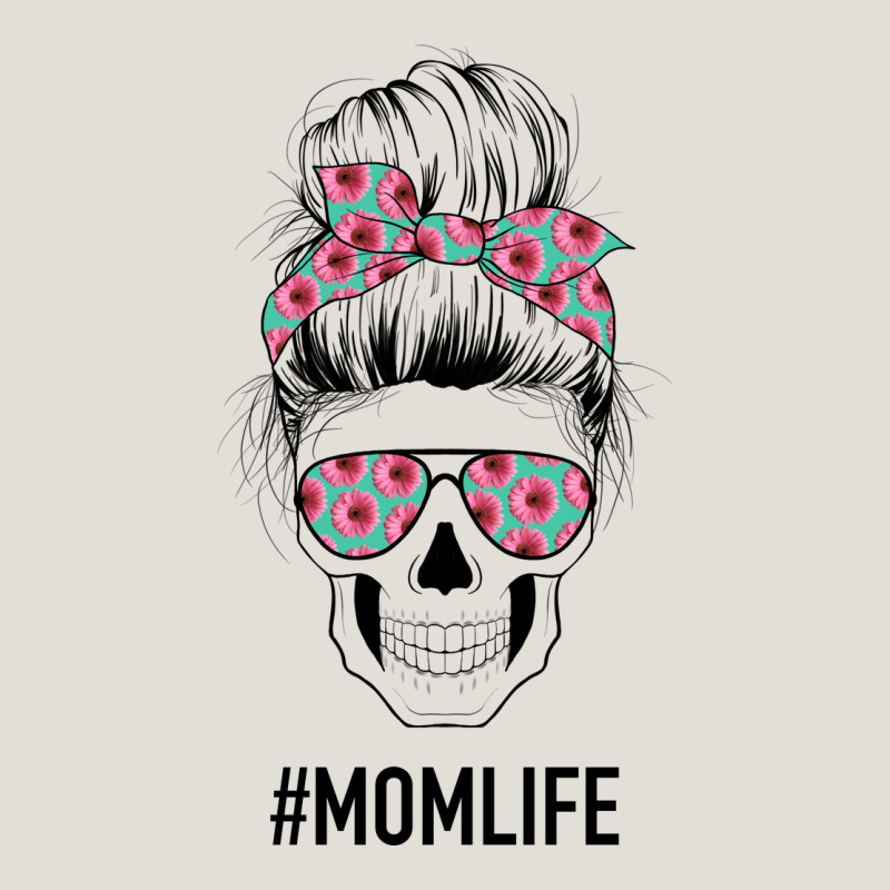 Pink Flower On Cyan Background Mom Skull Heavy Core Tee by Bettercallsaul | Teevron