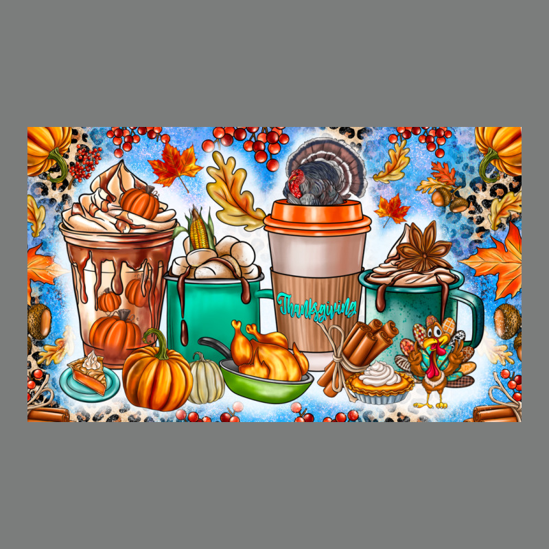 Thanksgiving Coffee Drink Kids Cup Premium Hoodie by CowhideDigitalArt | Teevron